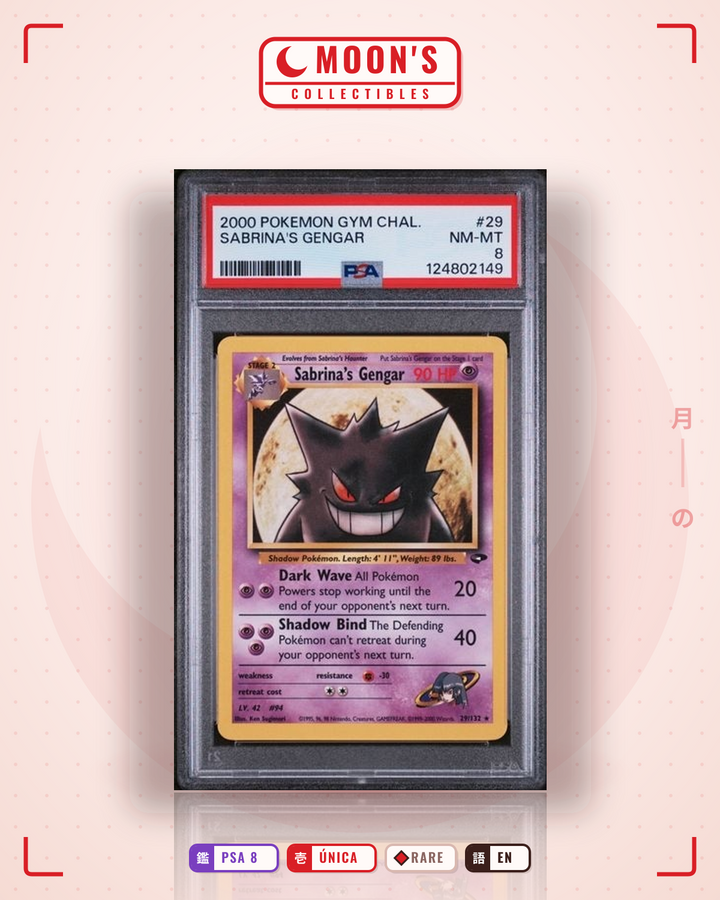 Sabrina's Gengar · Gym Challenge #29/132 · PSA 8