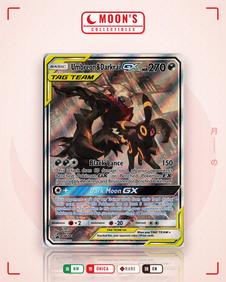 Umbreon & Darkrai-GX · SM Black Star Promos #SM241 · NM