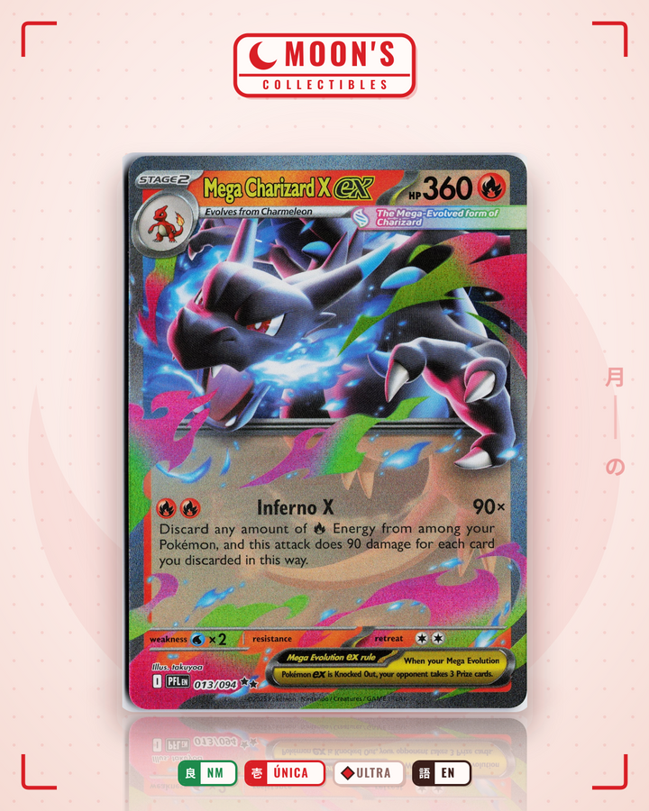 Mega Charizard X ex · Phantasmal Flames #013/094 · NM