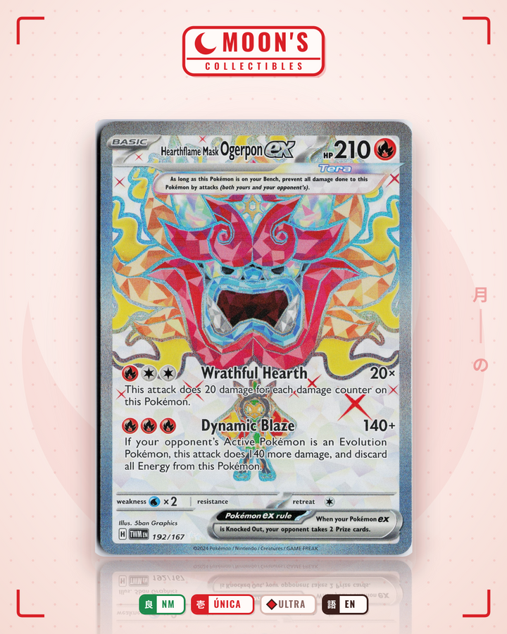 Hearthflame Mask Ogerpon ex · Twilight Masquerade #192/167 · NM