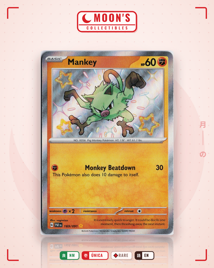 Mankey · Paldean Fates #169/091 · NM