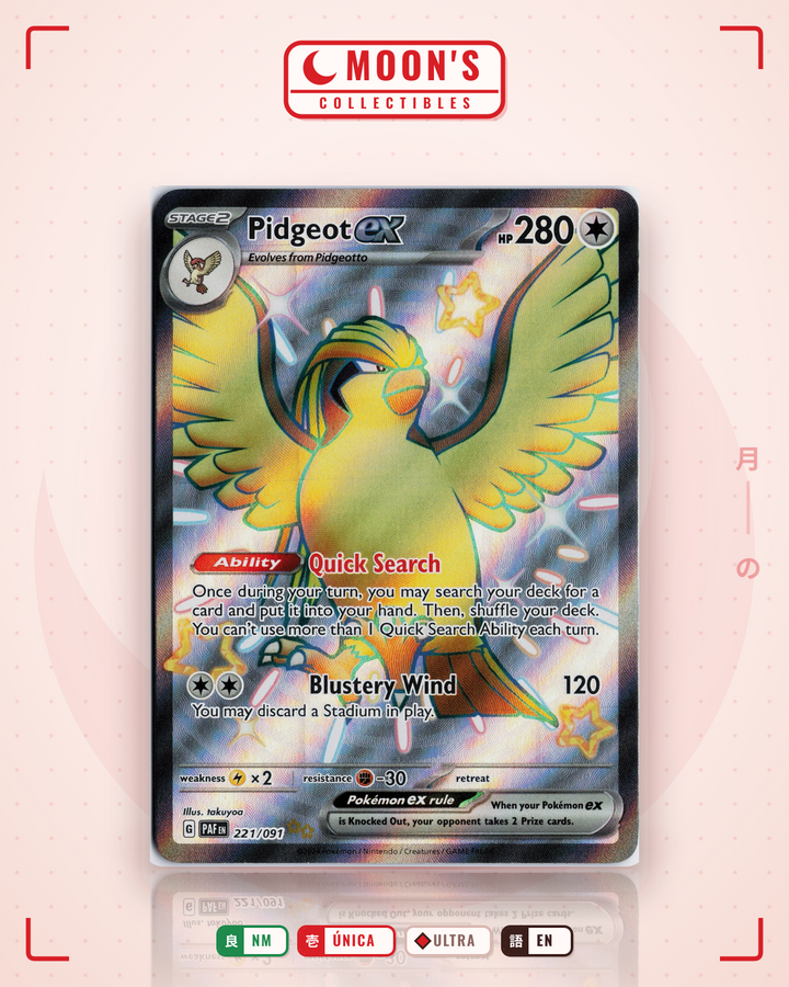 Pidgeot ex · Paldean Fates #221/091 · NM
