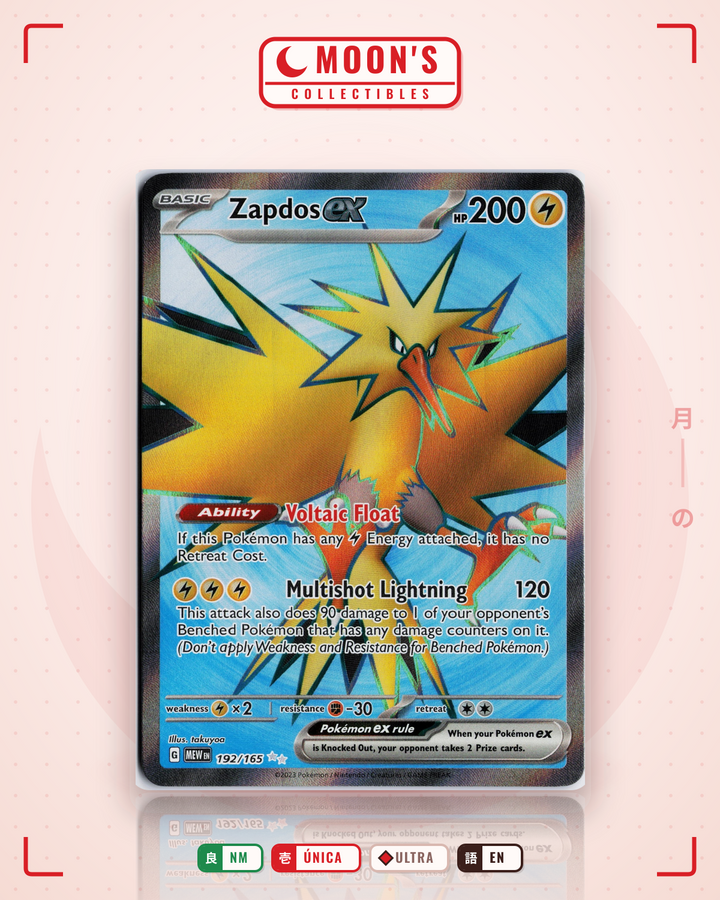 Zapdos ex · 151 #192/165 · NM