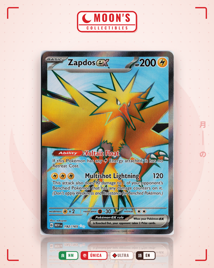 Zapdos ex · 151 #192/165 · NM