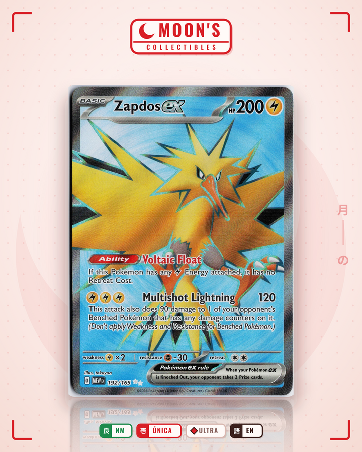 Zapdos ex · 151 #192/165 · NM