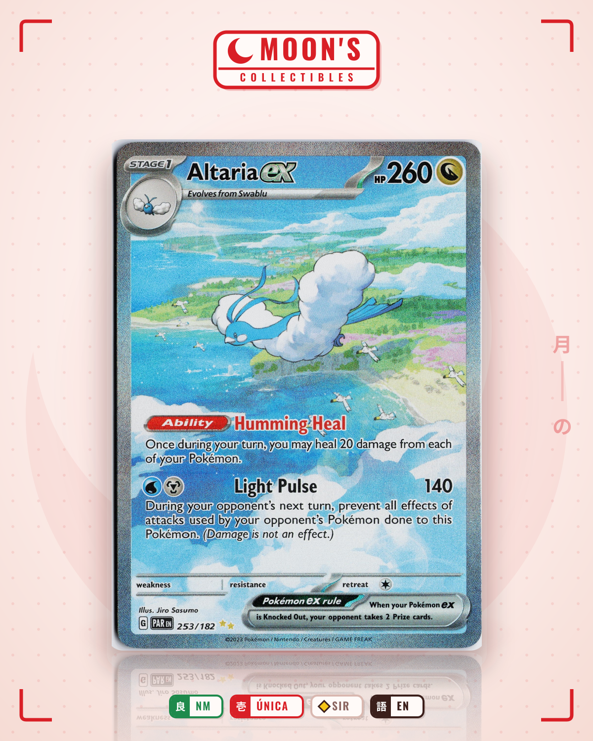 Carta Pokémon Altaria ex · Paradox Rift #253/182 (NM) — pieza única en Moon's Collectibles México