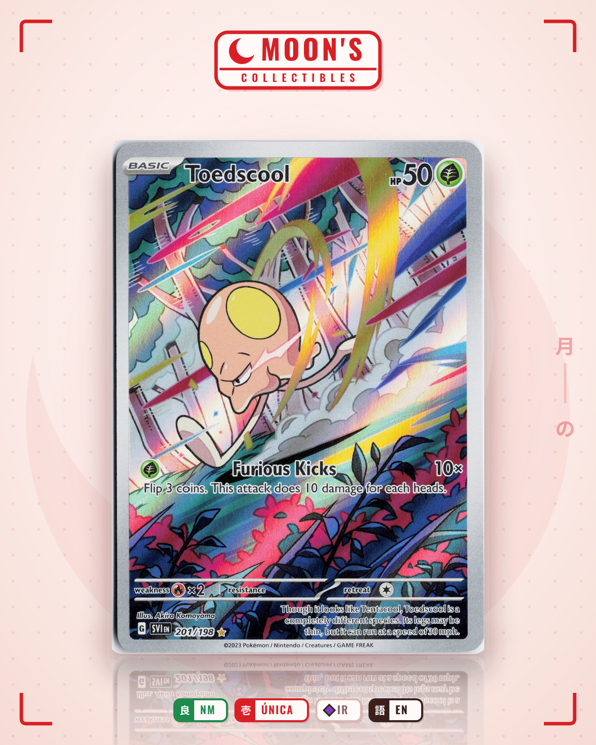 Carta Pokémon Toedscool · Scarlet & Violet #201/198 (NM) — pieza única en Moon's Collectibles México