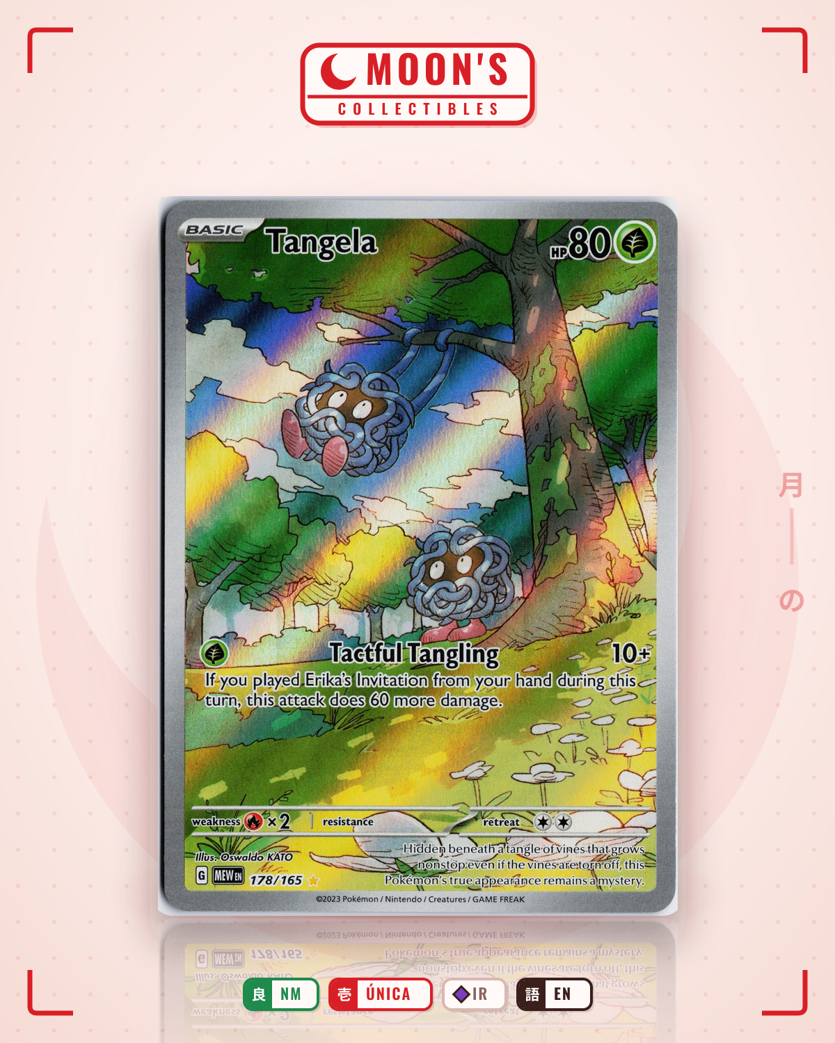 Carta Pokémon Tangela · 151 #178/165 (NM) — pieza única en Moon's Collectibles México