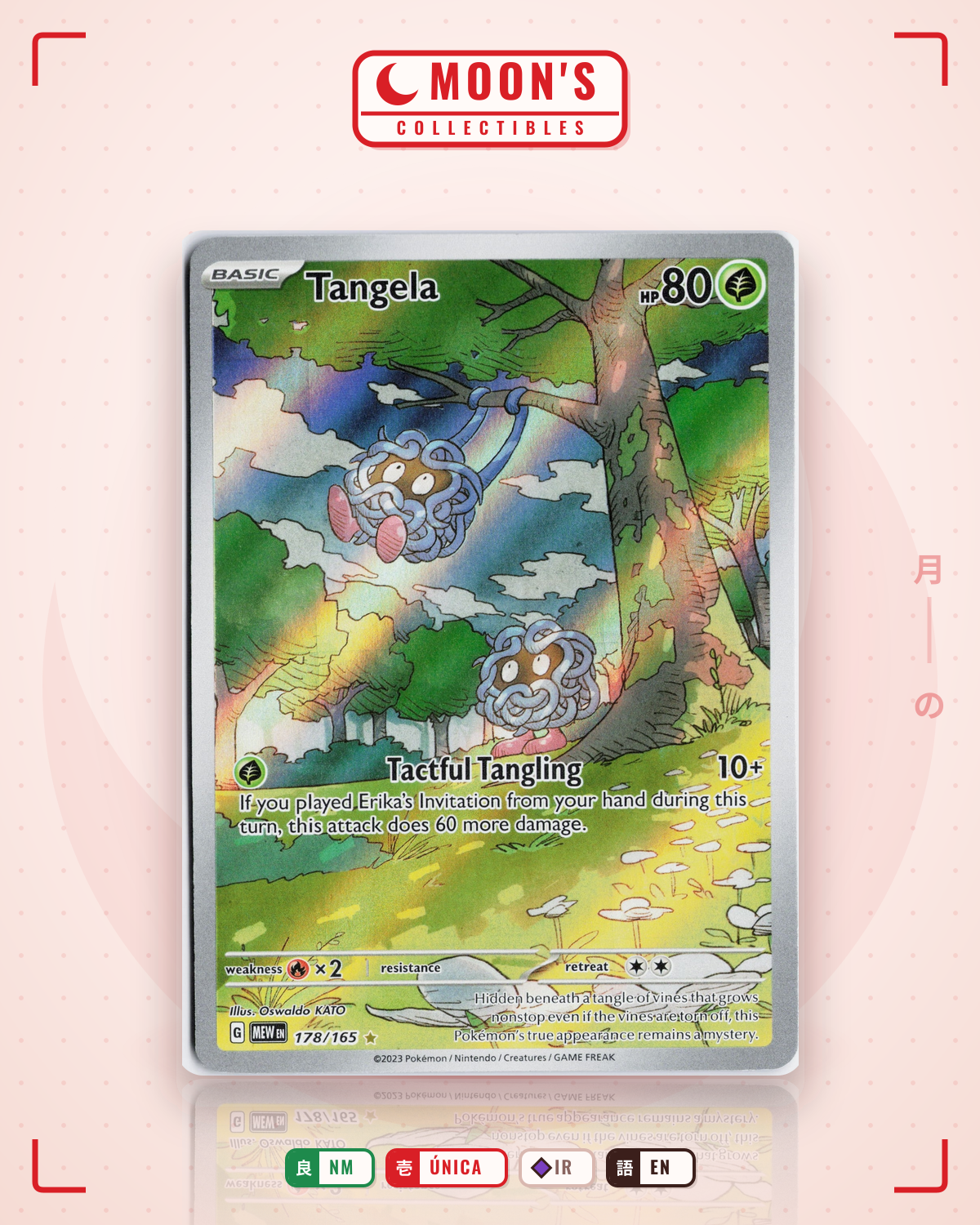Carta Pokémon Tangela · 151 #178/165 (NM) — pieza única en Moon's Collectibles México