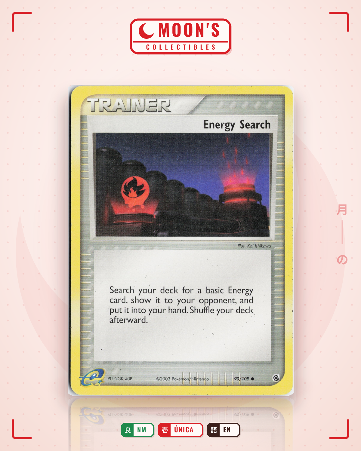 Carta Pokémon Energy Search · Ruby & Sapphire #90/109 (NM) — pieza única en Moon's Collectibles México