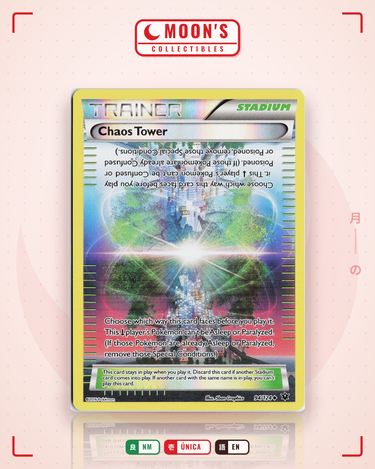 Carta Pokémon Chaos Tower · Fates Collide #94/124 (NM) — pieza única en Moon's Collectibles México