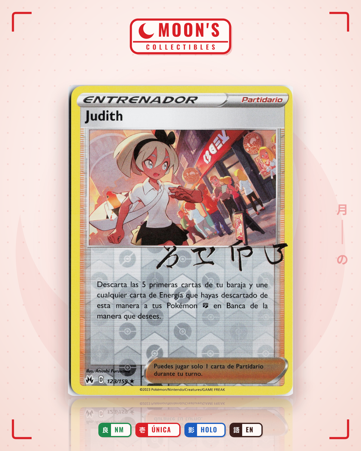 Carta Pokémon Bea · Crown Zenith #123/159 (NM) — pieza única en Moon's Collectibles México