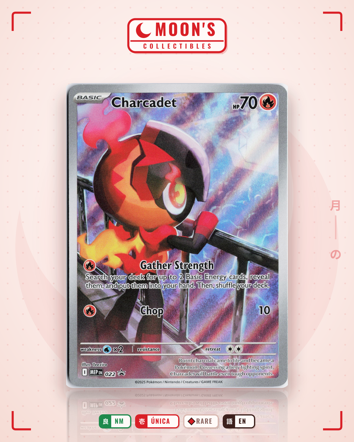 Carta Pokémon Charcadet · Mega Evolution Black Star Promos #022 (NM) — pieza única en Moon's Collectibles México