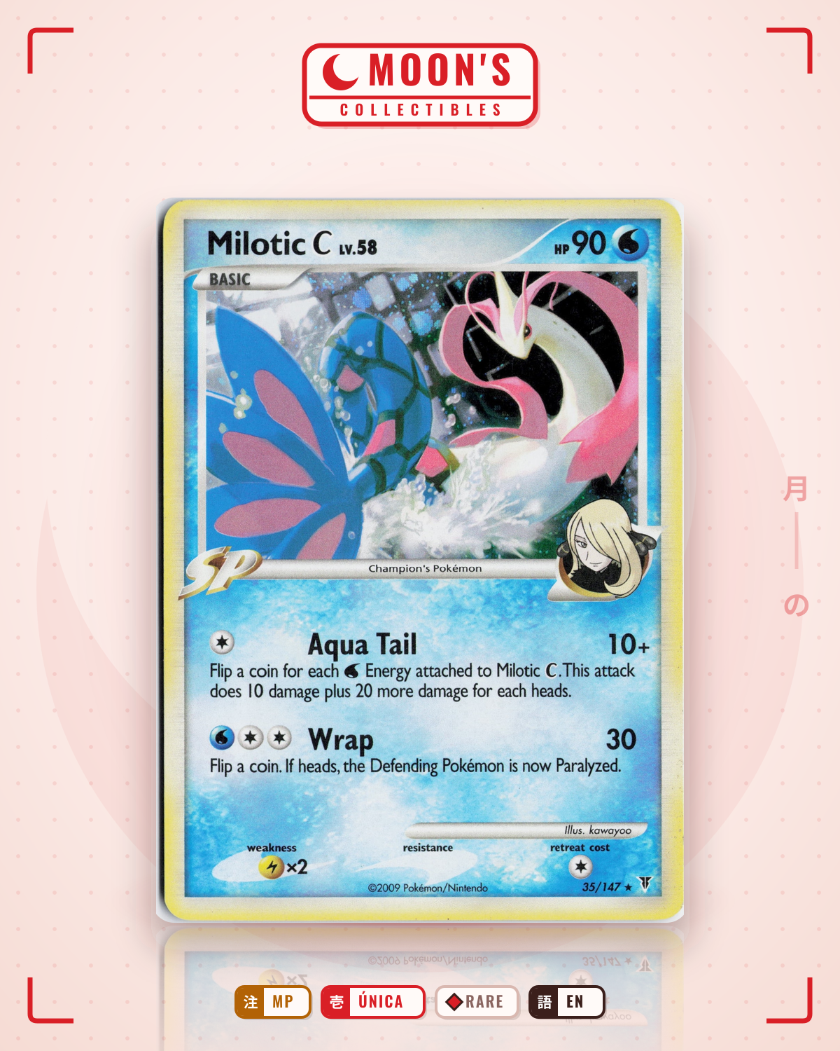 Carta Pokémon Milotic C · Supreme Victors #35/147 (MP) — pieza única en Moon's Collectibles México