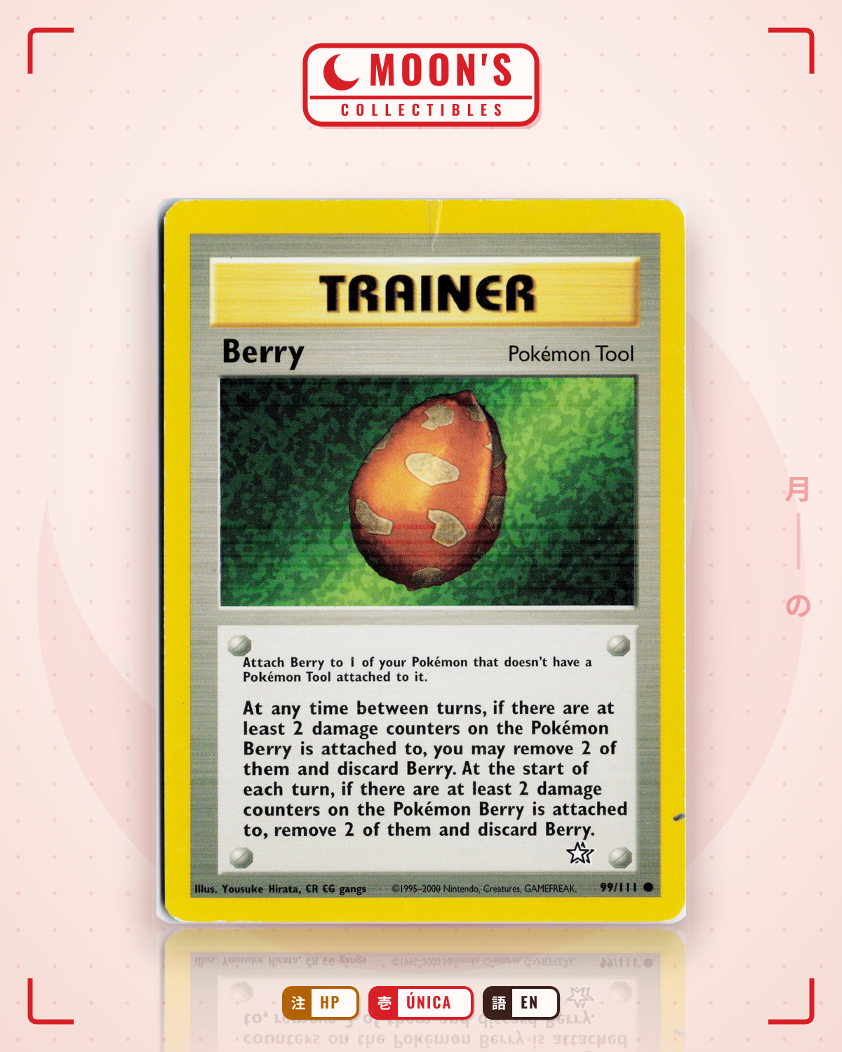 Carta Pokémon Berry · Neo Genesis #99/111 (HP) — pieza única en Moon's Collectibles México