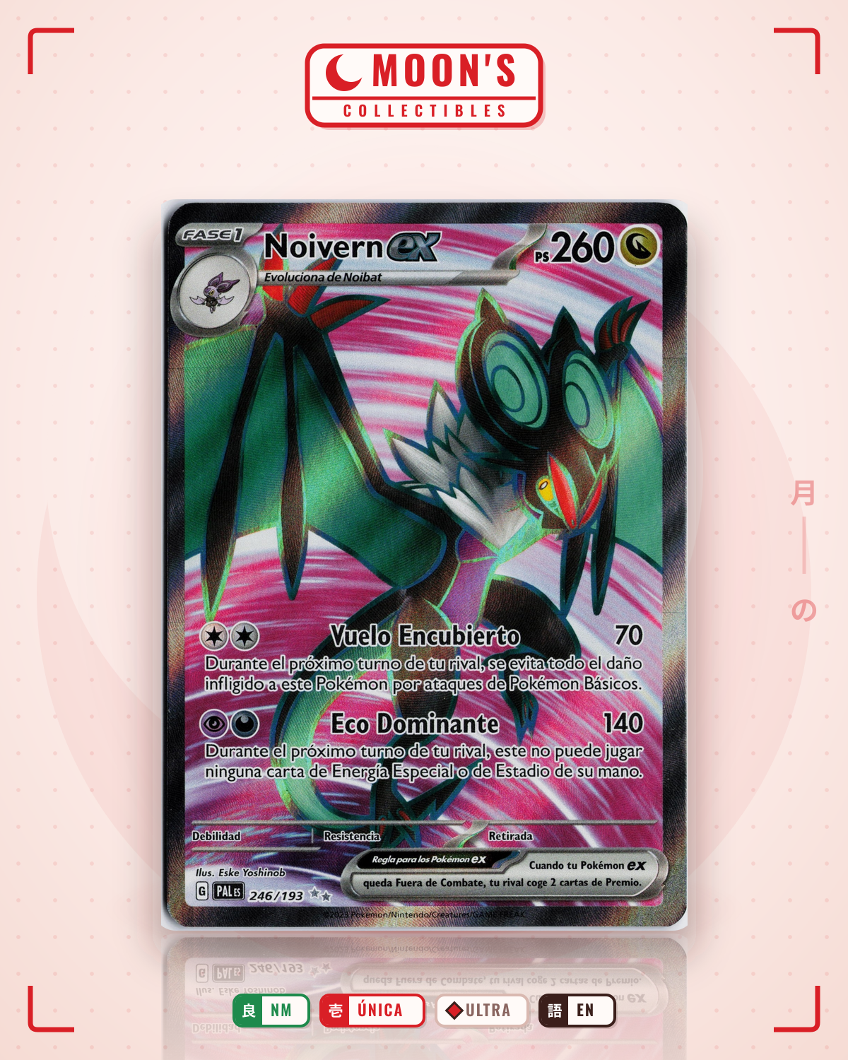 Carta Pokémon Noivern ex · Paldea Evolved #246/193 (NM) — pieza única en Moon's Collectibles México