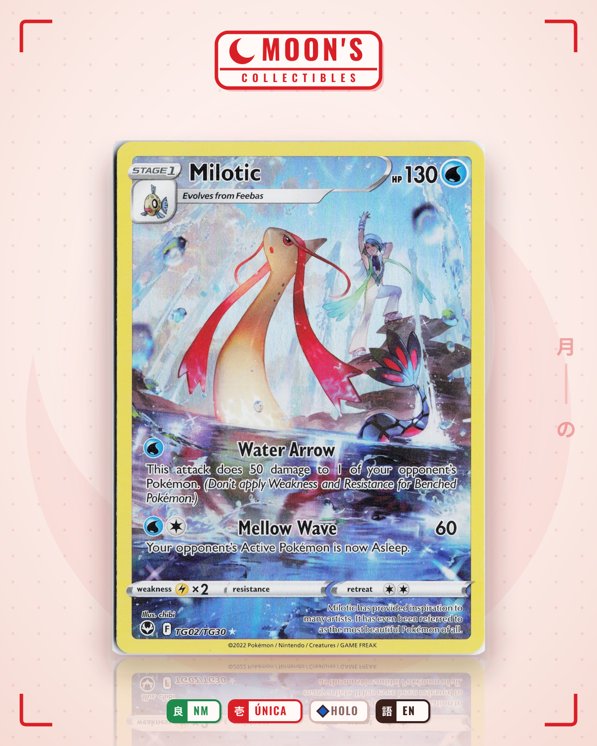 Carta Pokémon Milotic · Silver Tempest Trainer Gallery #TG02/TG30 (NM) — pieza única en Moon's Collectibles México