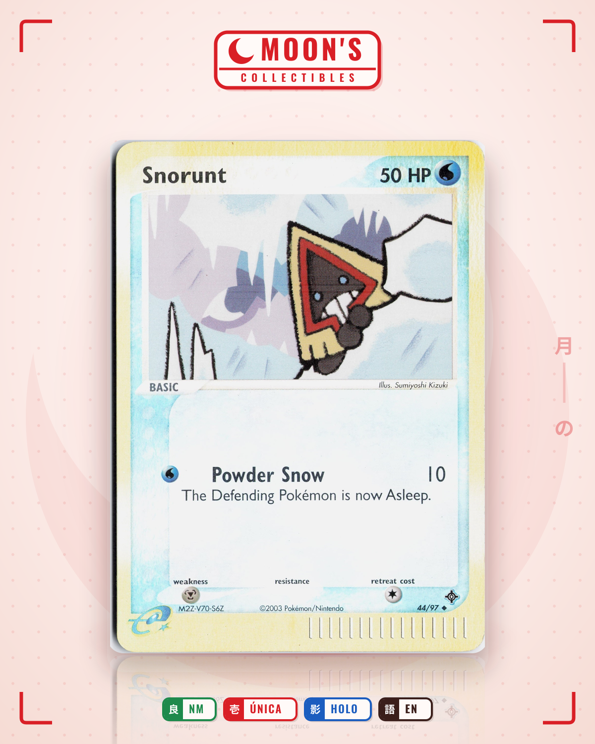 Carta Pokémon Snorunt · Dragon #44/97 (NM) — pieza única en Moon's Collectibles México
