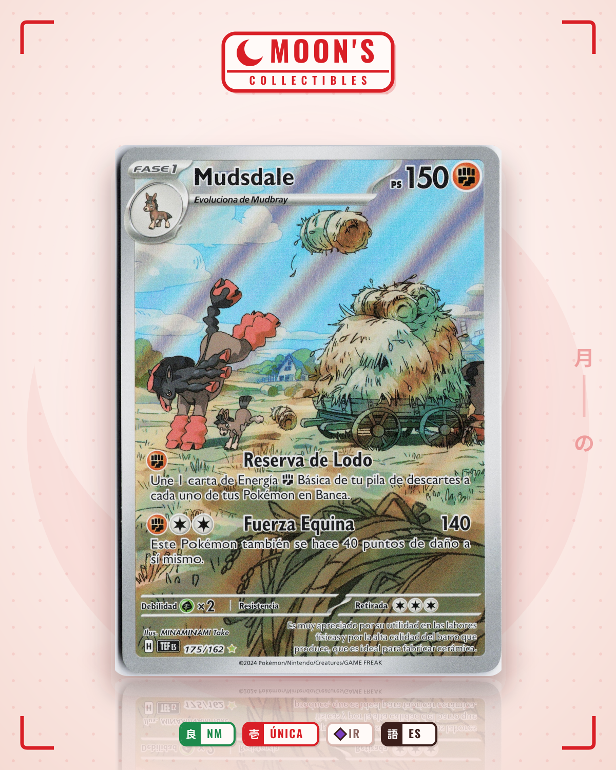 Carta Pokémon Mudsdale · Temporal Forces #175/162 (NM) — pieza única en Moon's Collectibles México