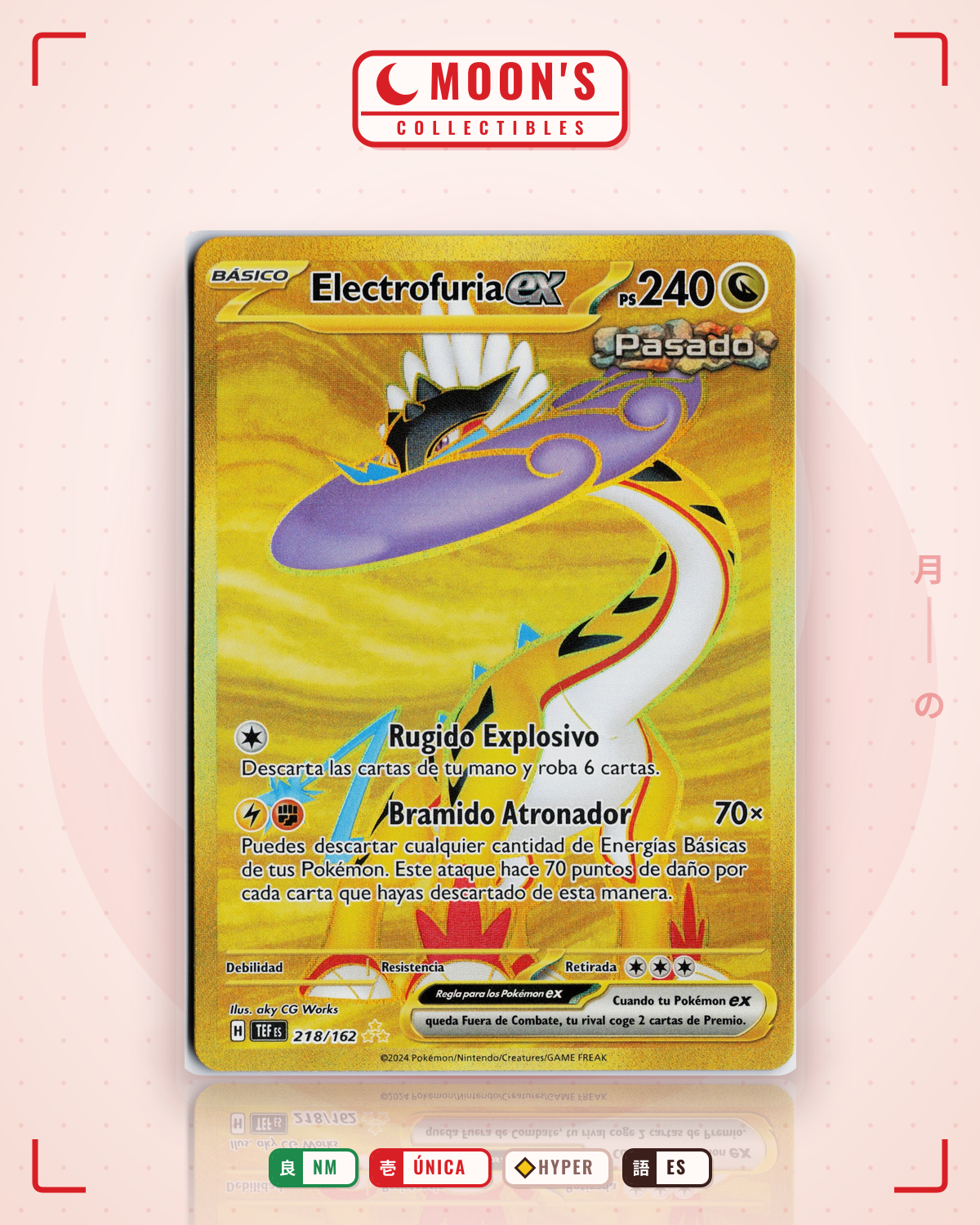 Carta Pokémon Raging Bolt ex · Temporal Forces #218/162 (NM) — pieza única en Moon's Collectibles México