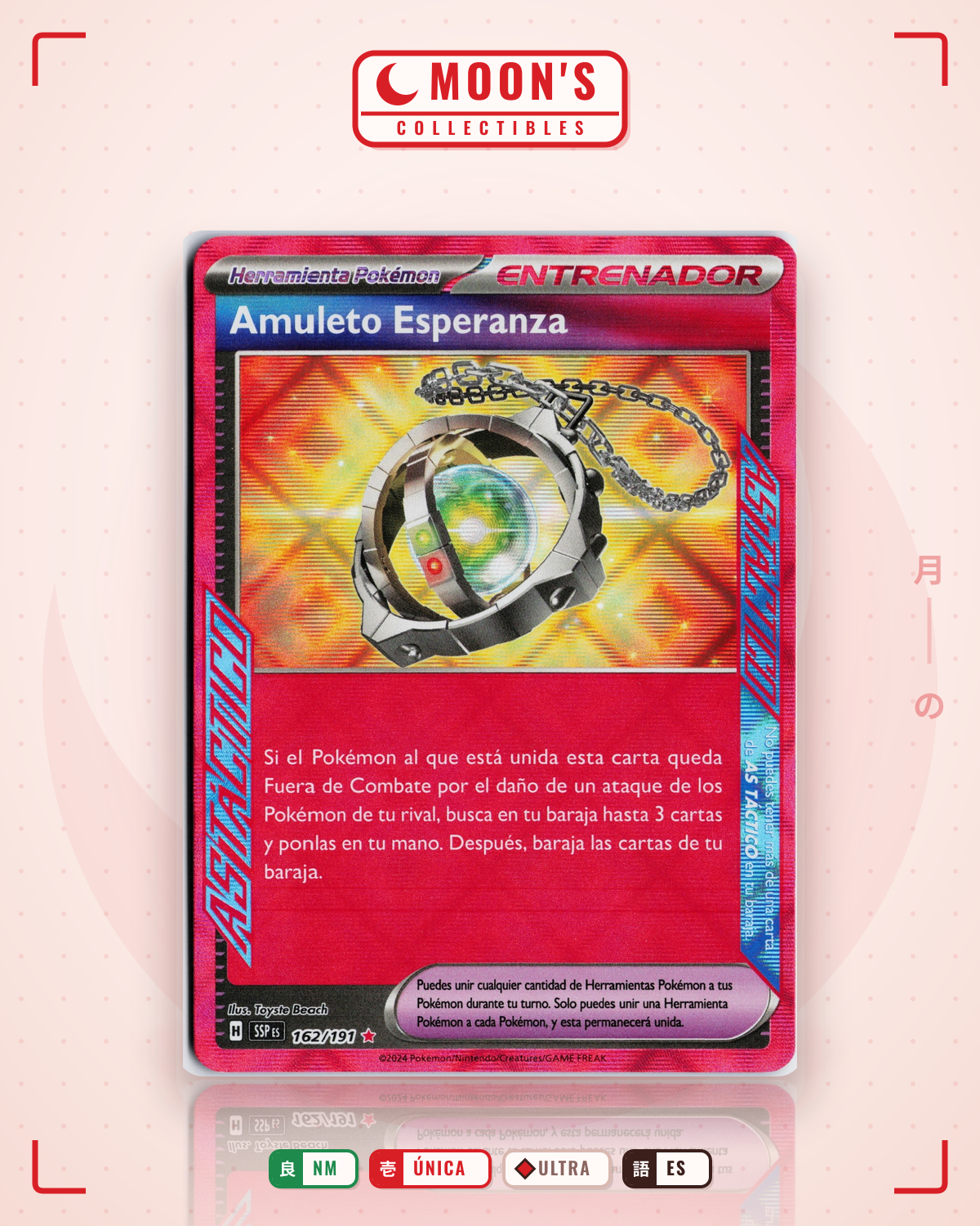 Carta Pokémon Enhanced Hammer · Guardians Rising #162/145 (NM) — pieza única en Moon's Collectibles México