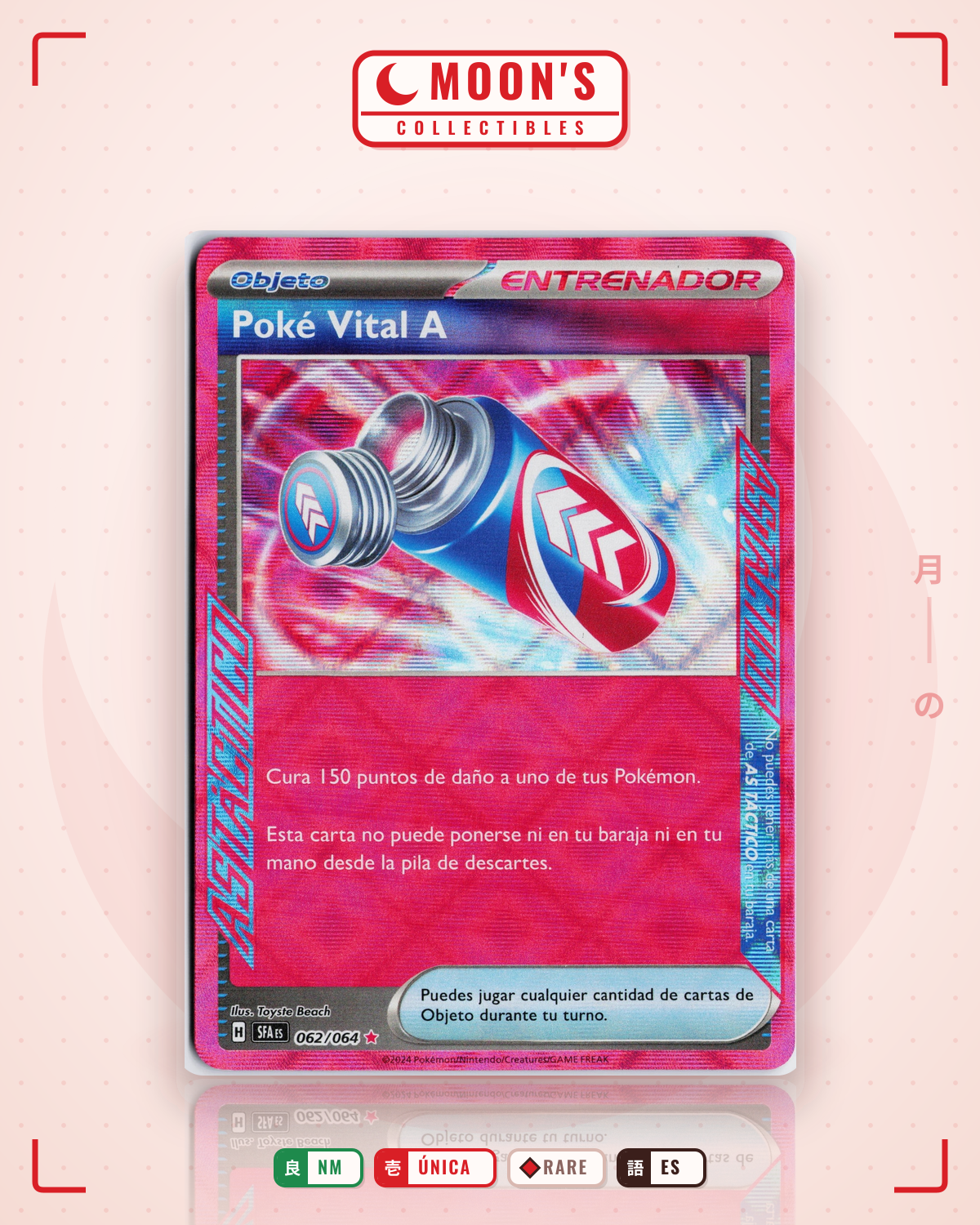Carta Pokémon Poké Vital A · Shrouded Fable #062/064 (NM) — pieza única en Moon's Collectibles México