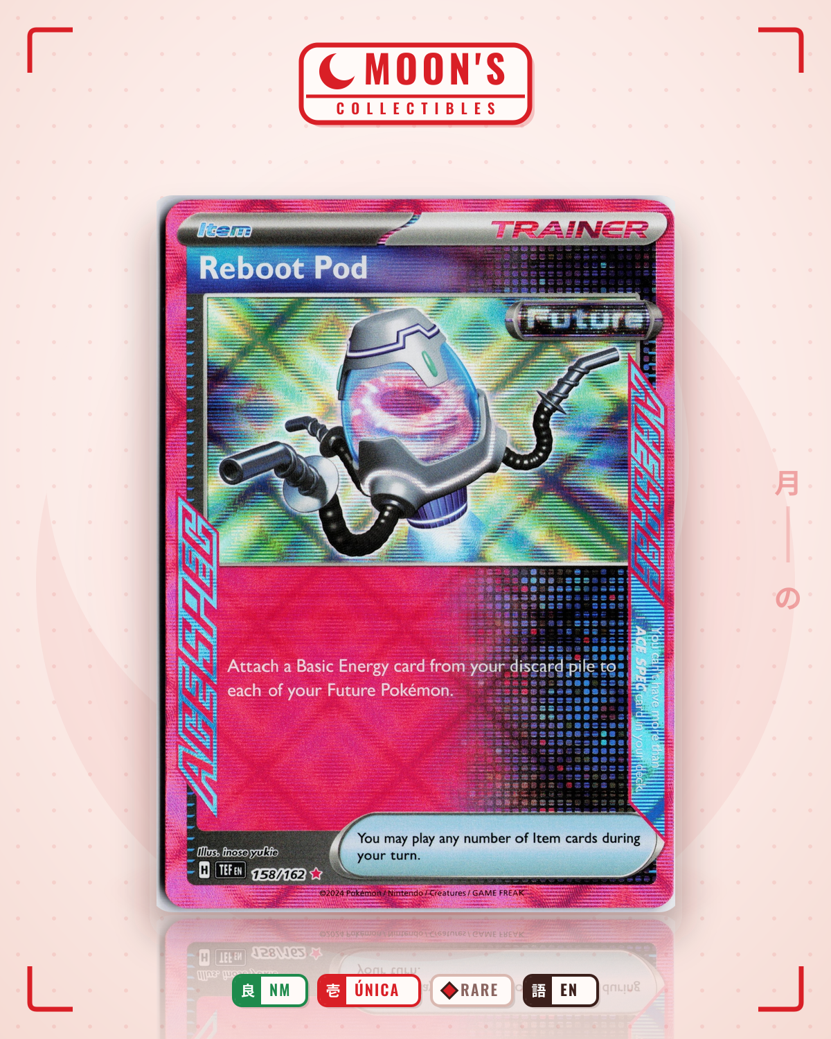 Carta Pokémon Reboot Pod · Temporal Forces #158/162 (NM) — pieza única en Moon's Collectibles México