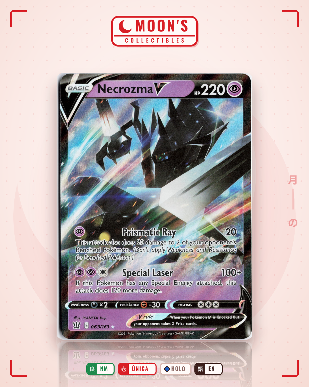 Carta Pokémon Necrozma V · Battle Styles #063/163 (NM) — pieza única en Moon's Collectibles México