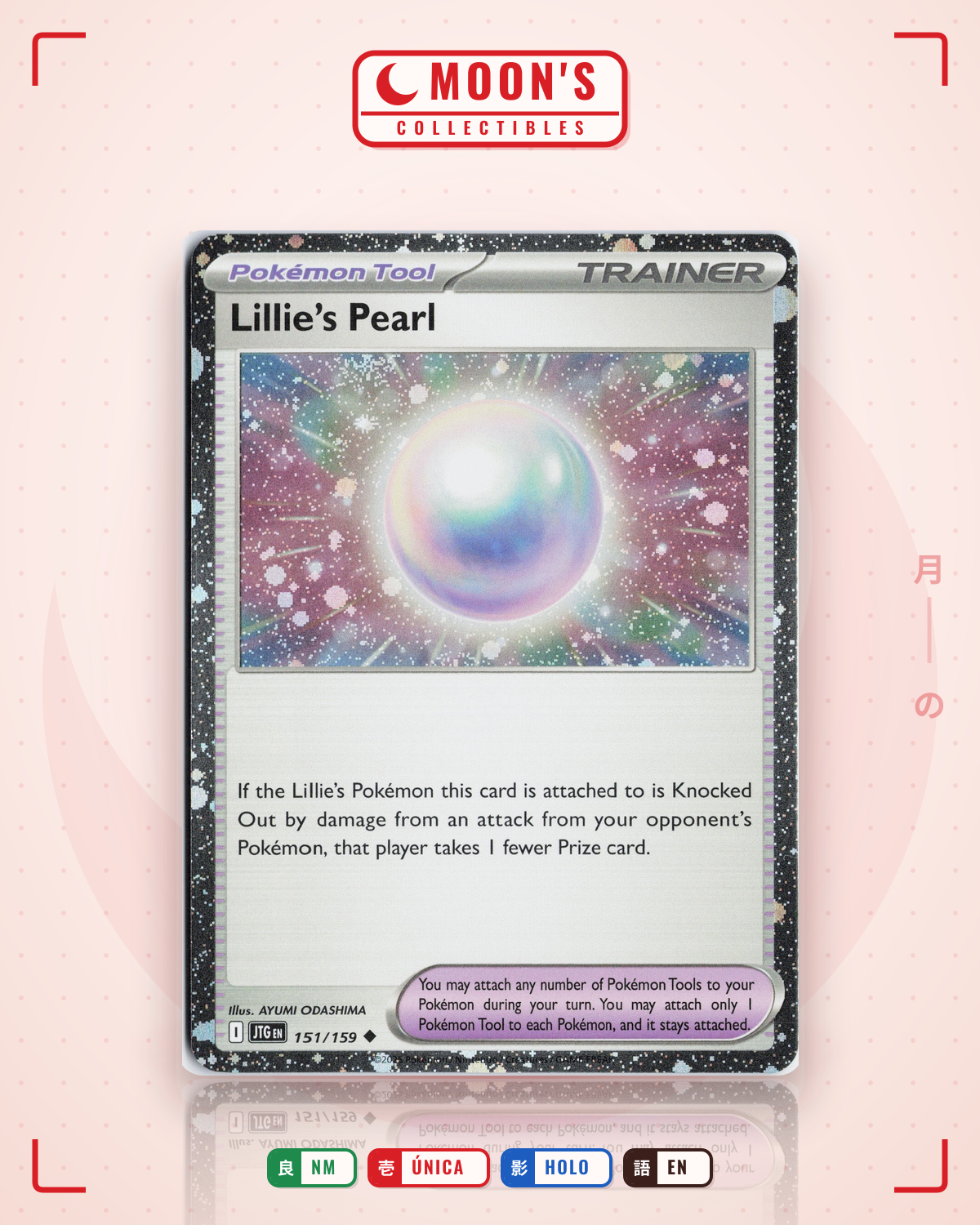 Carta Pokémon Lillie's Pearl · Journey Together #151/159 (NM) — pieza única en Moon's Collectibles México