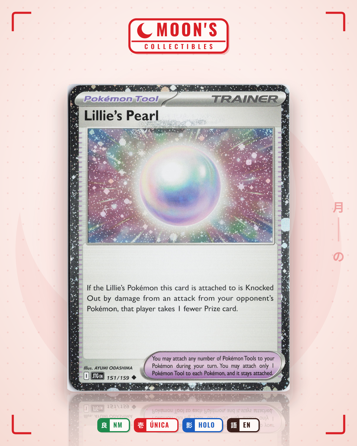 Carta Pokémon Lillie's Pearl · Journey Together #151/159 (NM) — pieza única en Moon's Collectibles México