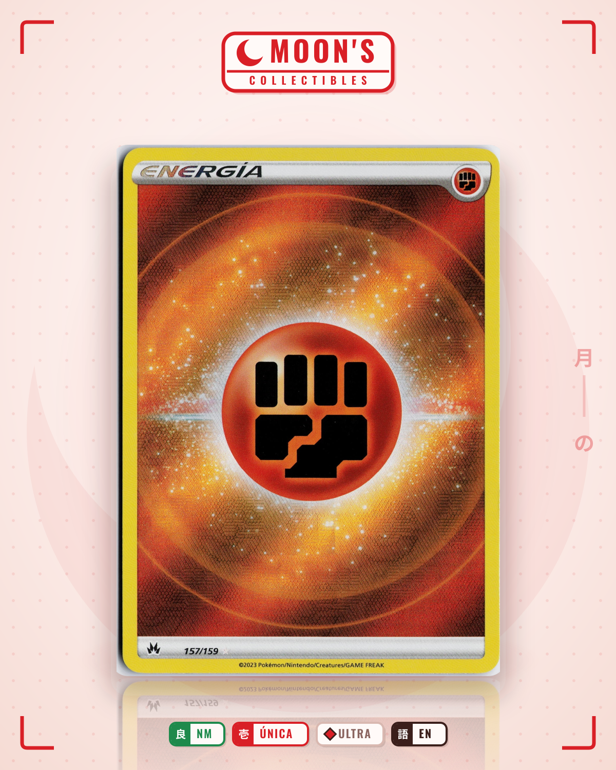 Carta Pokémon Fighting Energy · Crown Zenith #157/159 (NM) — pieza única en Moon's Collectibles México