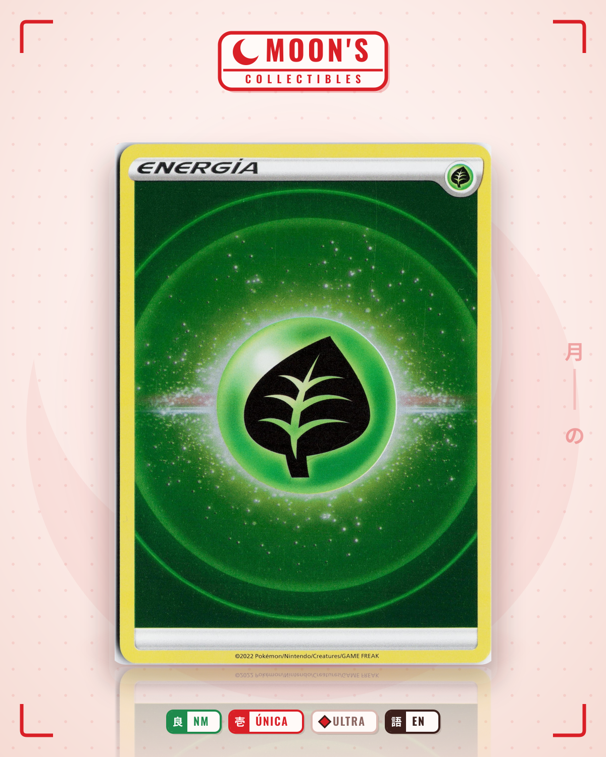 Carta Pokémon Grass Energy · Crown Zenith #152/159 (NM) — pieza única en Moon's Collectibles México