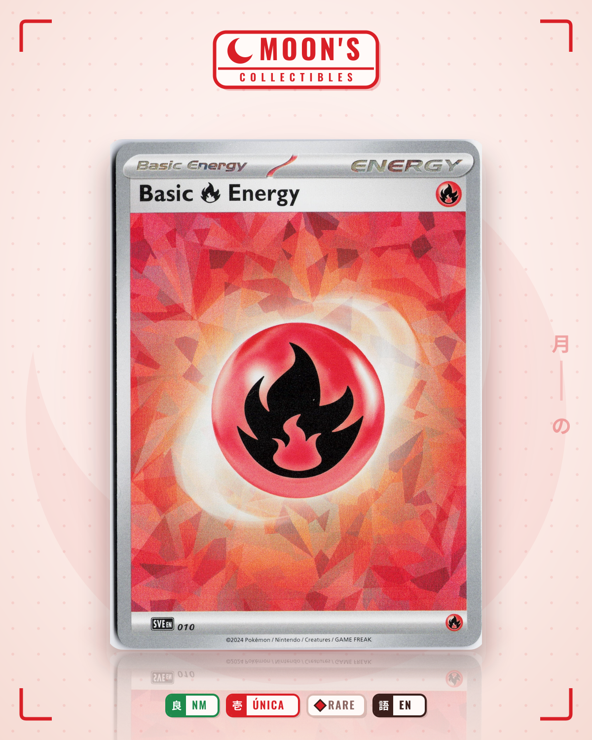 Carta Pokémon Basic Fire Energy · Scarlet & Violet Energies #010 (NM) — pieza única en Moon's Collectibles México