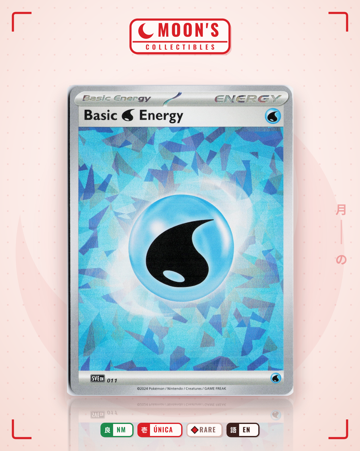 Carta Pokémon Basic Water Energy · Scarlet & Violet Energies #011 (NM) — pieza única en Moon's Collectibles México