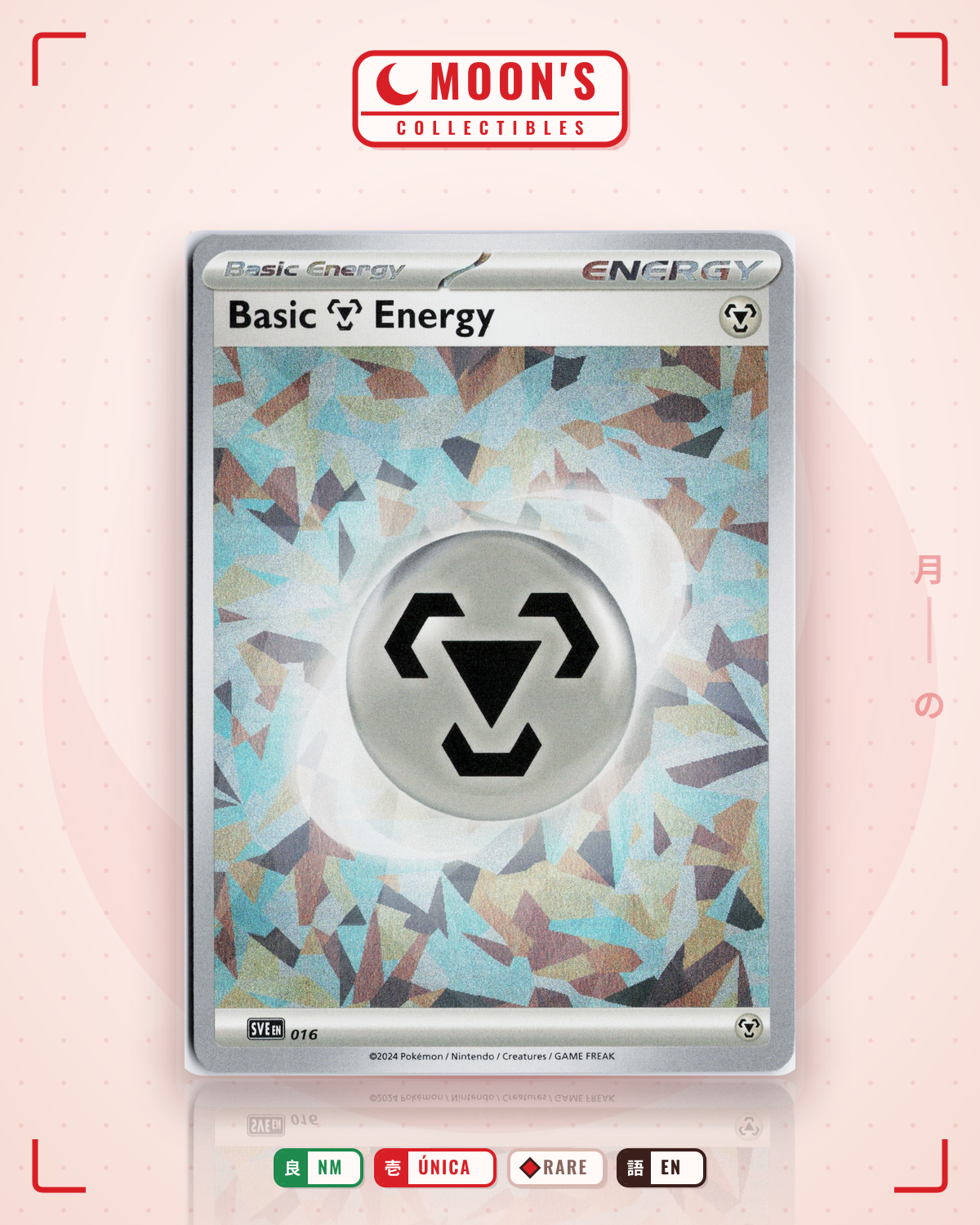 Carta Pokémon Basic Metal Energy · Scarlet & Violet Energies #016 (NM) — pieza única en Moon's Collectibles México