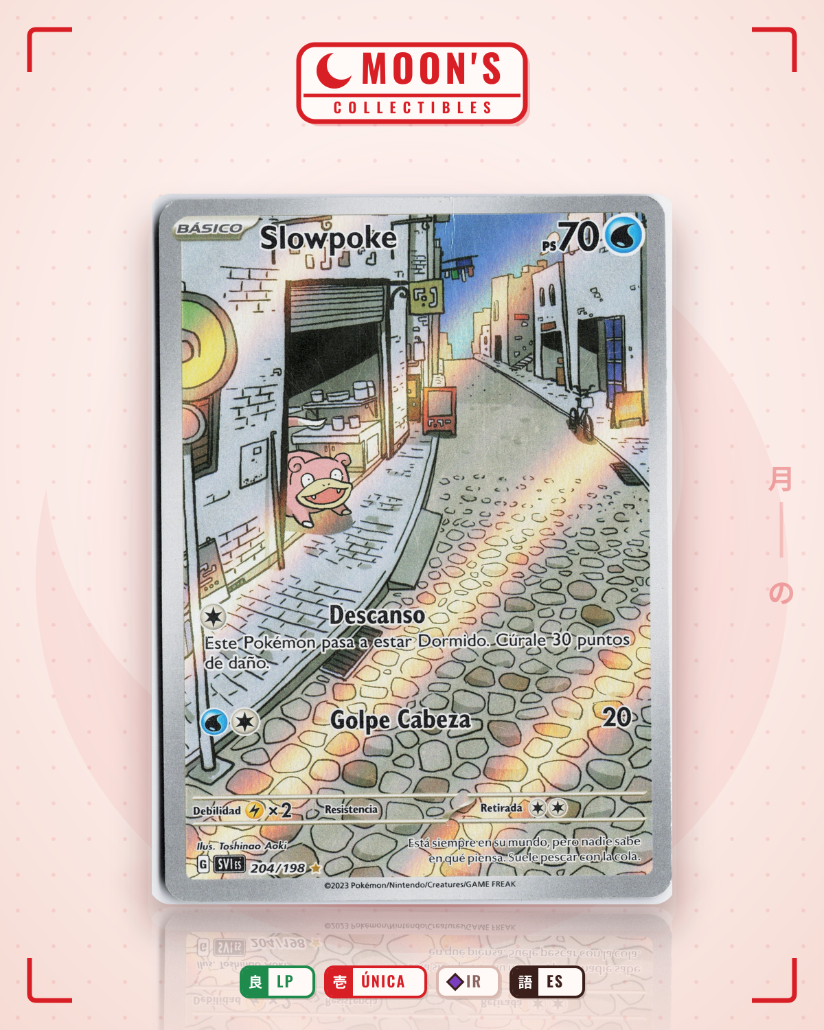 Carta Pokémon Slowpoke · Scarlet & Violet #204/198 (LP) — pieza única en Moon's Collectibles México