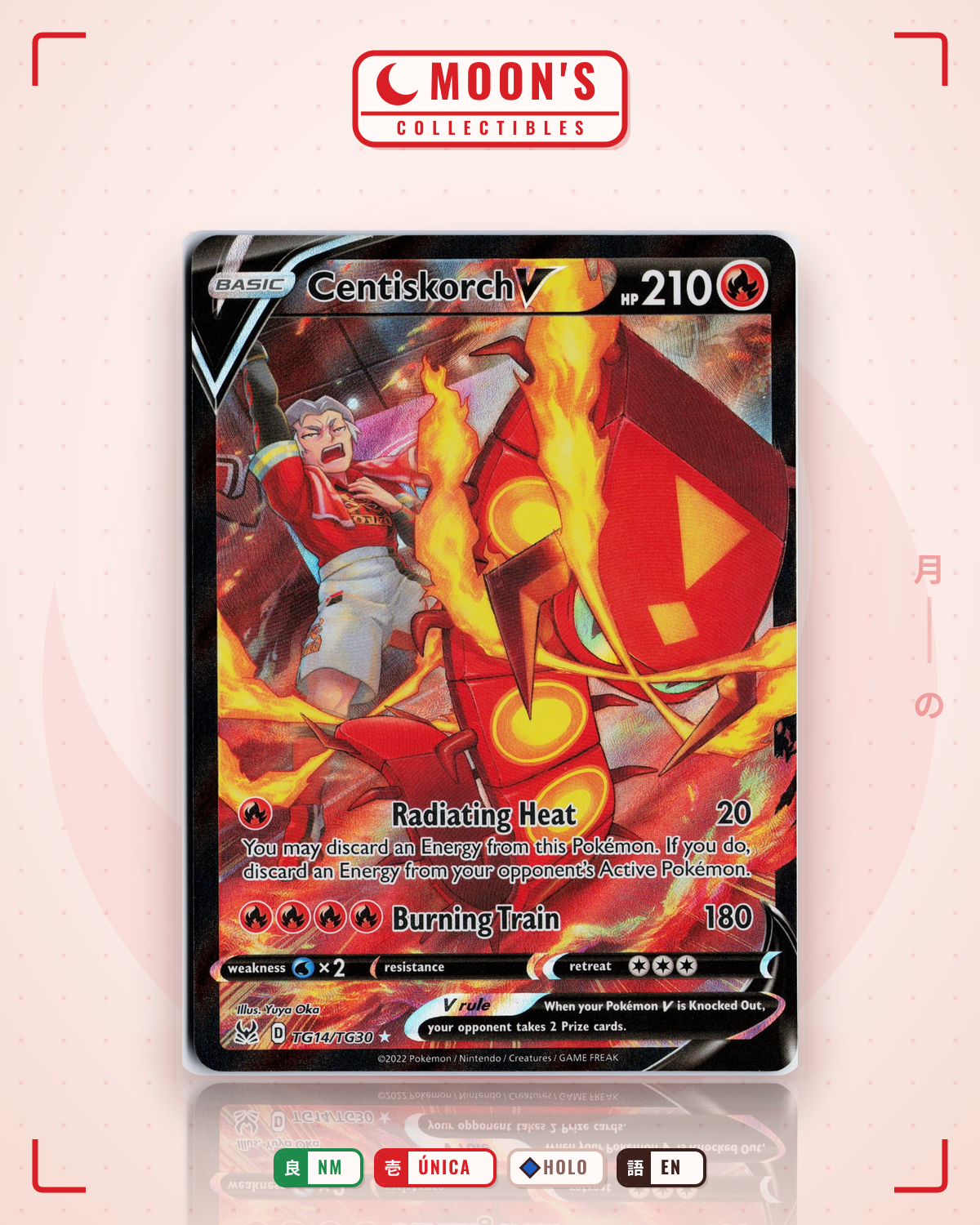 Carta Pokémon Centiskorch V · Lost Origin Trainer Gallery #TG14/TG30 (NM) — pieza única en Moon's Collectibles México