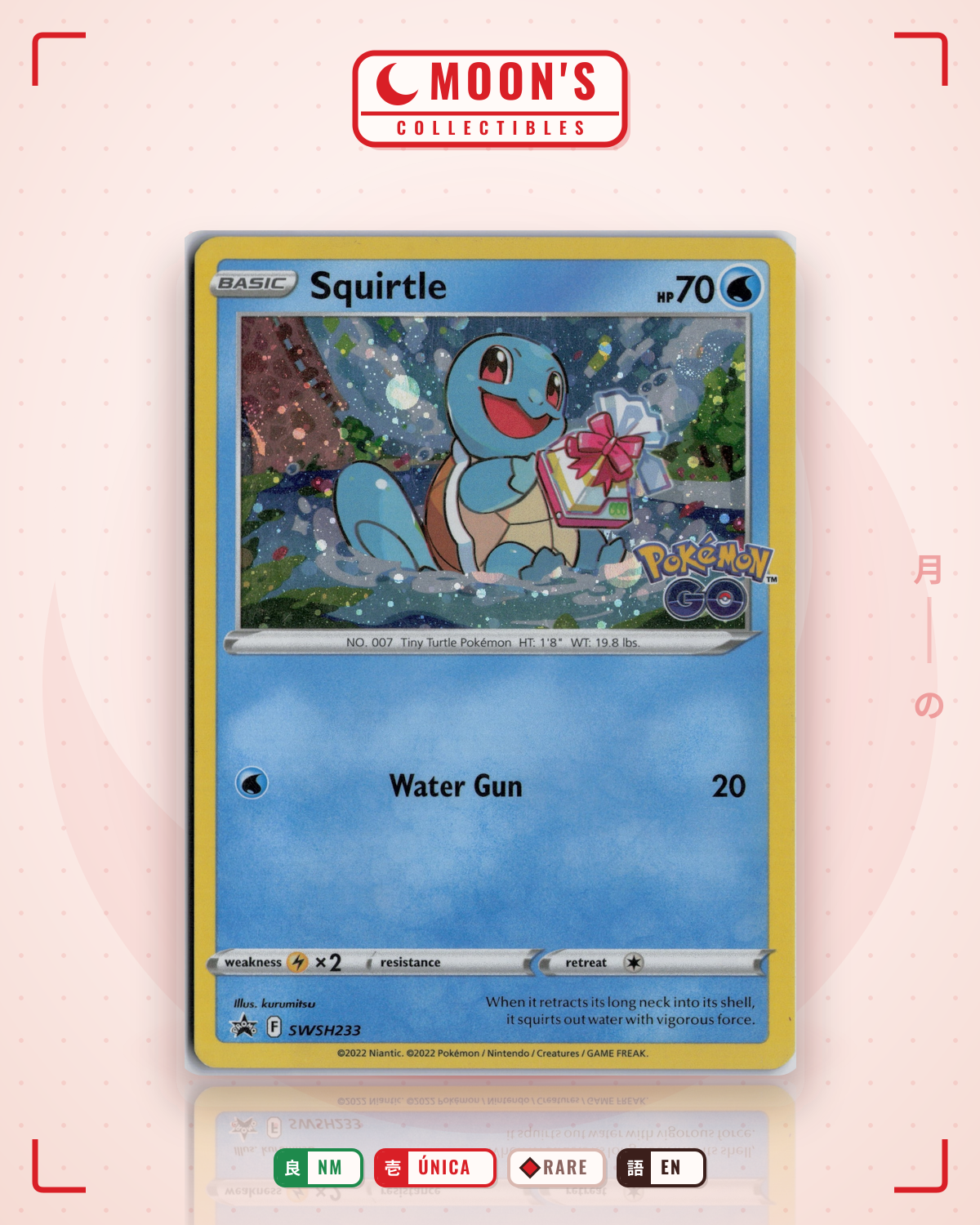 Carta Pokémon Squirtle · SWSH Black Star Promos #SWSH233 (NM) — pieza única en Moon's Collectibles México
