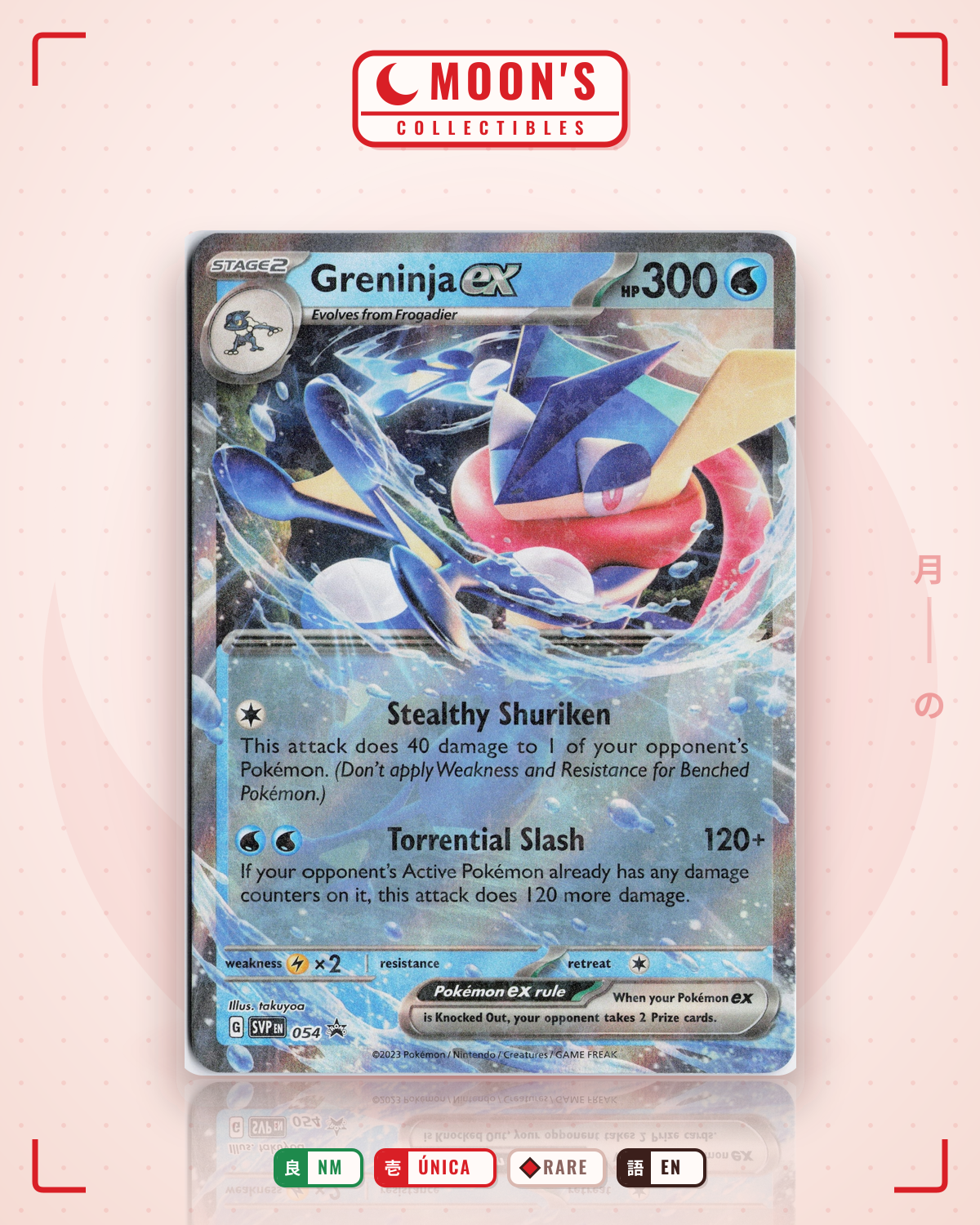 Carta Pokémon Greninja ex · Scarlet & Violet Black Star Promos #054 (NM) — pieza única en Moon's Collectibles México