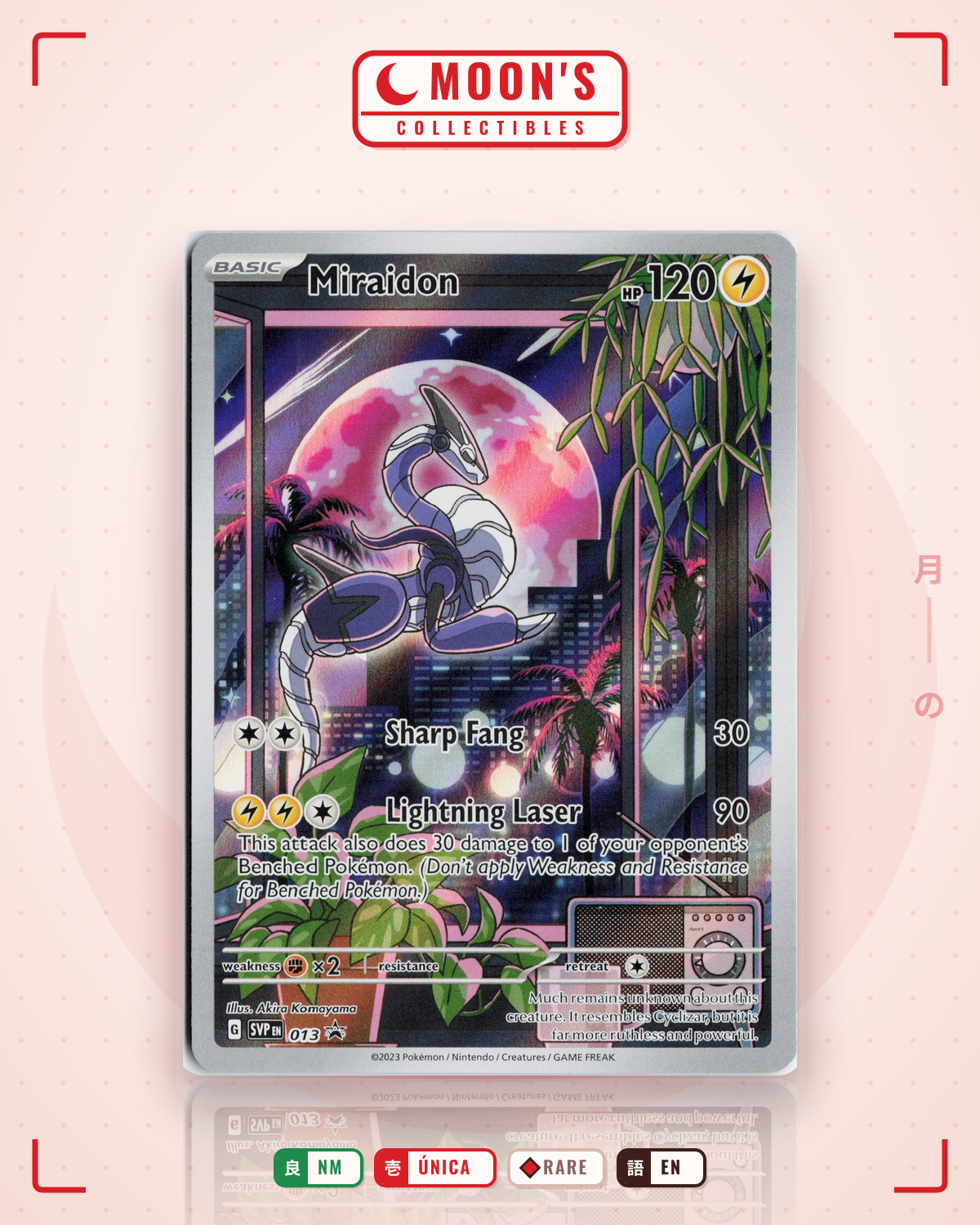 Carta Pokémon Miraidon · Scarlet & Violet Black Star Promos #013 (NM) — pieza única en Moon's Collectibles México