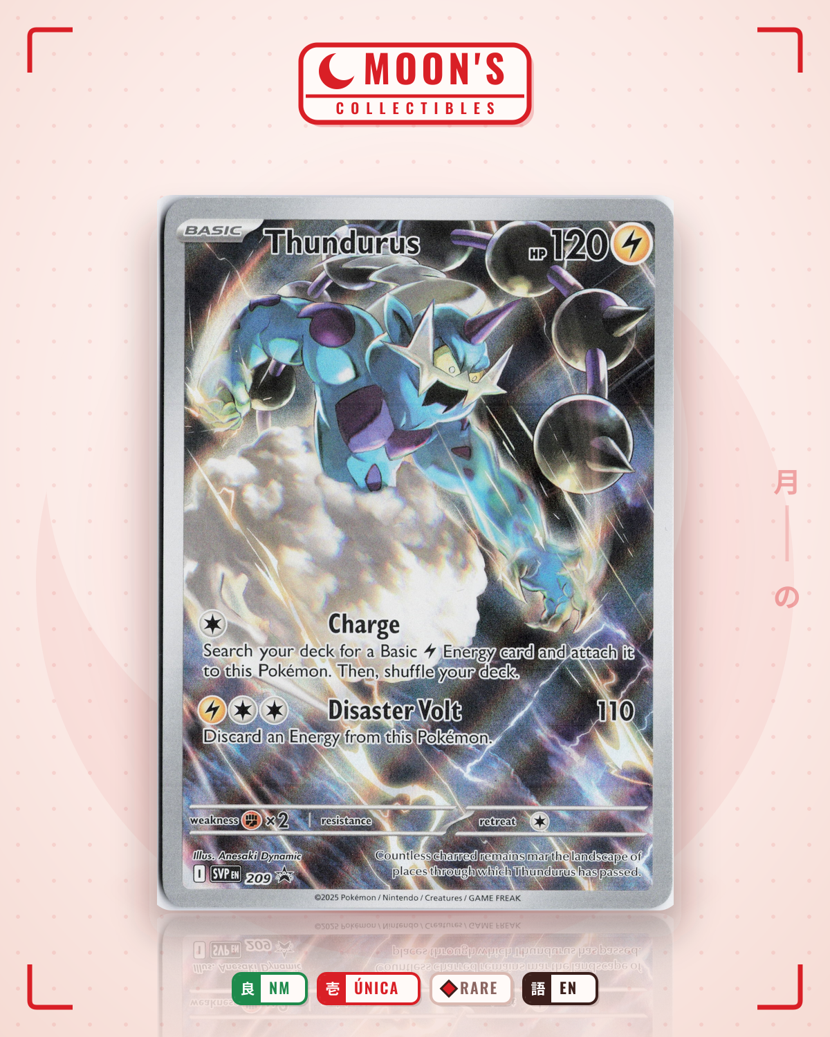 Carta Pokémon Thundurus · Scarlet & Violet Black Star Promos #209 (NM) — pieza única en Moon's Collectibles México