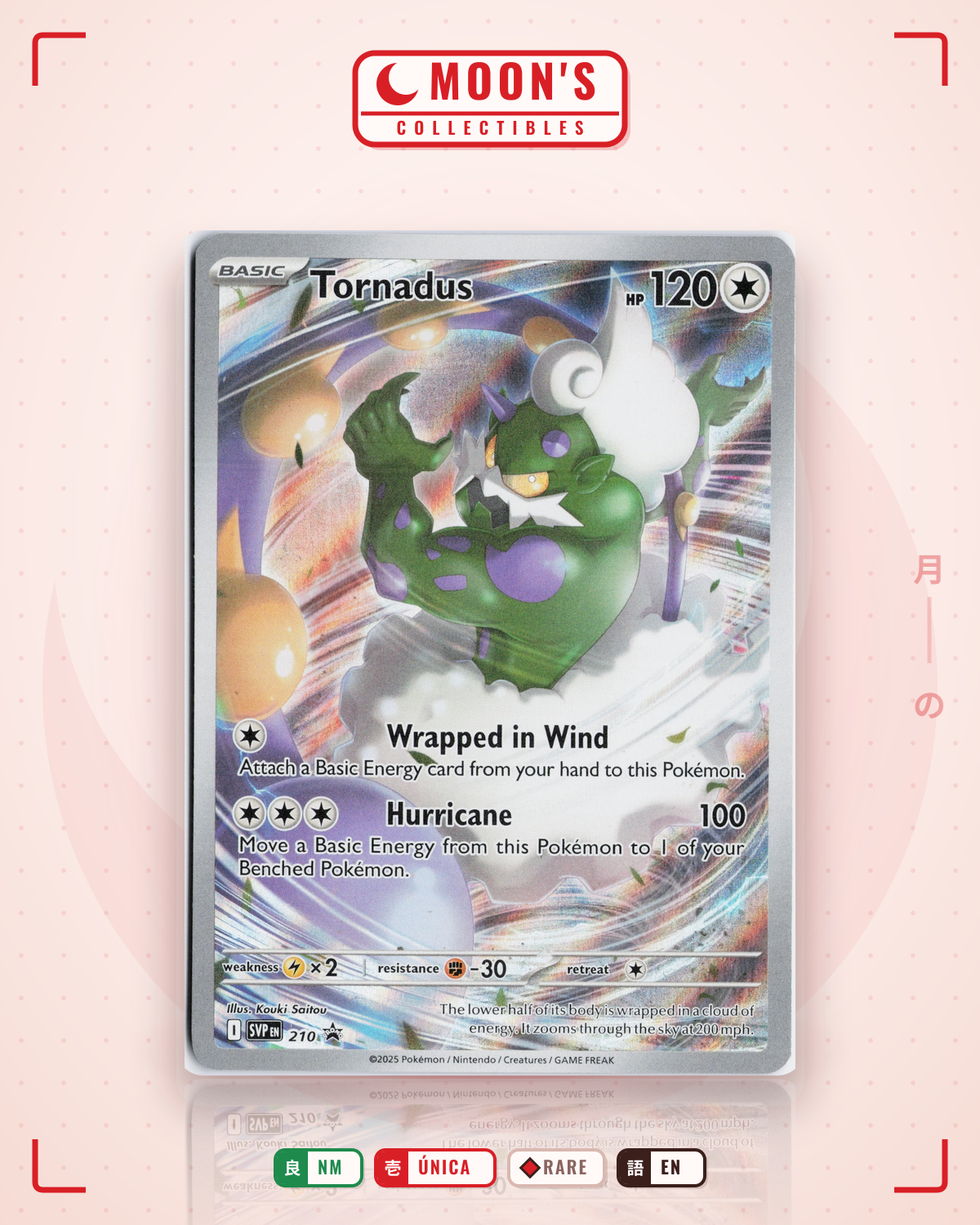 Carta Pokémon Tornadus · Scarlet & Violet Black Star Promos #210 (NM) — pieza única en Moon's Collectibles México
