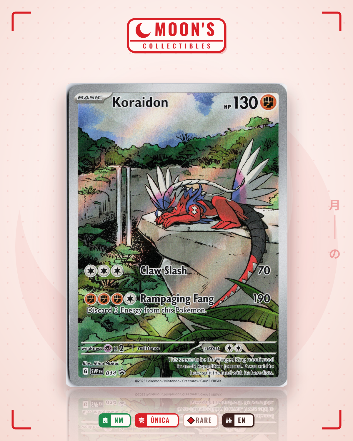 Carta Pokémon Koraidon · Scarlet & Violet Black Star Promos #014 (NM) — pieza única en Moon's Collectibles México