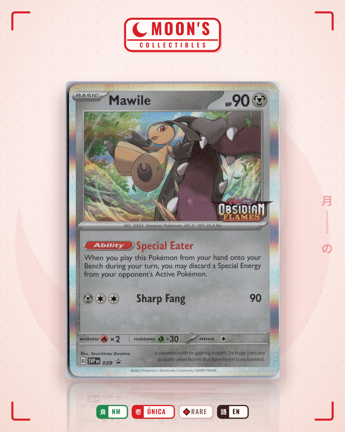 Carta Pokémon Mawile · Scarlet & Violet Black Star Promos #039 (NM) — pieza única en Moon's Collectibles México