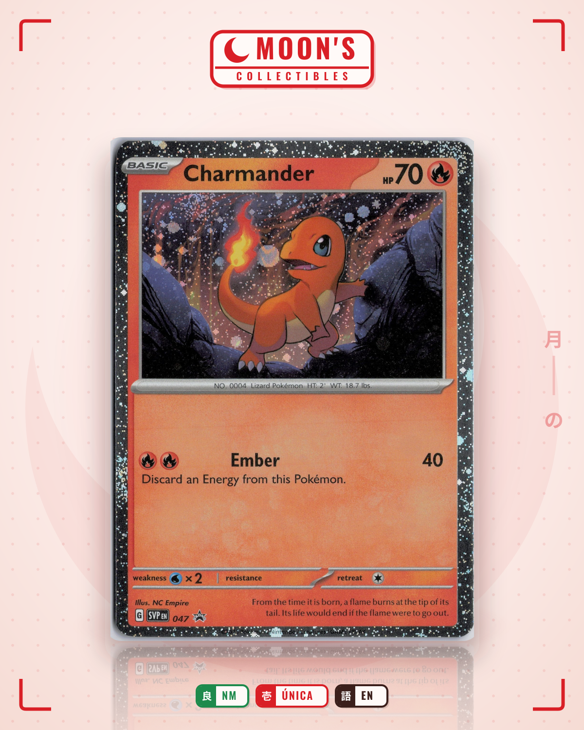 Carta Pokémon Charmander · Boundaries Crossed #18/149 (NM) — pieza única en Moon's Collectibles México