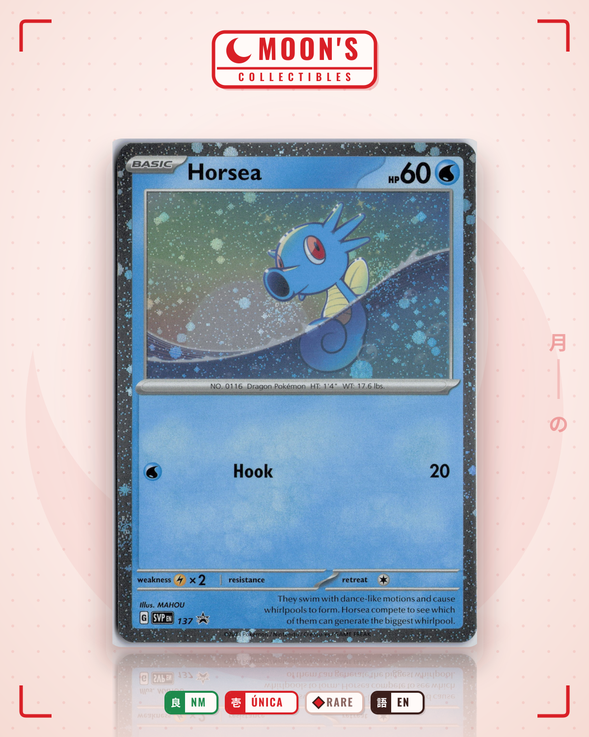 Carta Pokémon Horsea · Scarlet & Violet Black Star Promos #137 (NM) — pieza única en Moon's Collectibles México