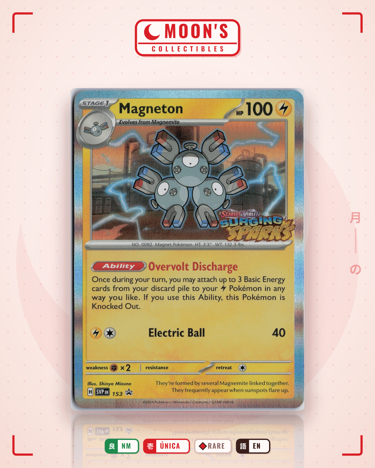 Carta Pokémon Magneton · Scarlet & Violet Black Star Promos #153 (NM) — pieza única en Moon's Collectibles México