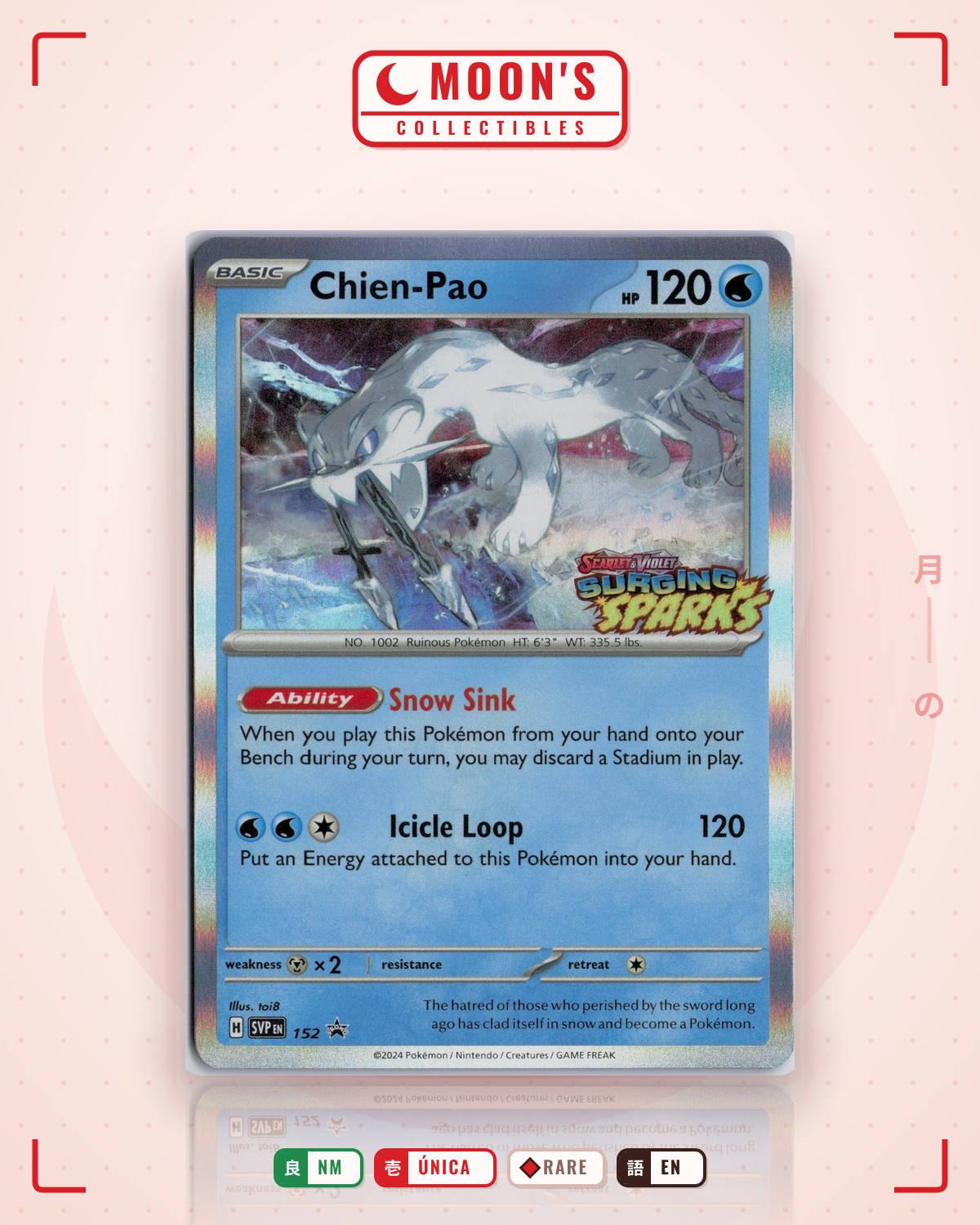 Carta Pokémon Chien-Pao · Scarlet & Violet Black Star Promos #152 (NM) — pieza única en Moon's Collectibles México