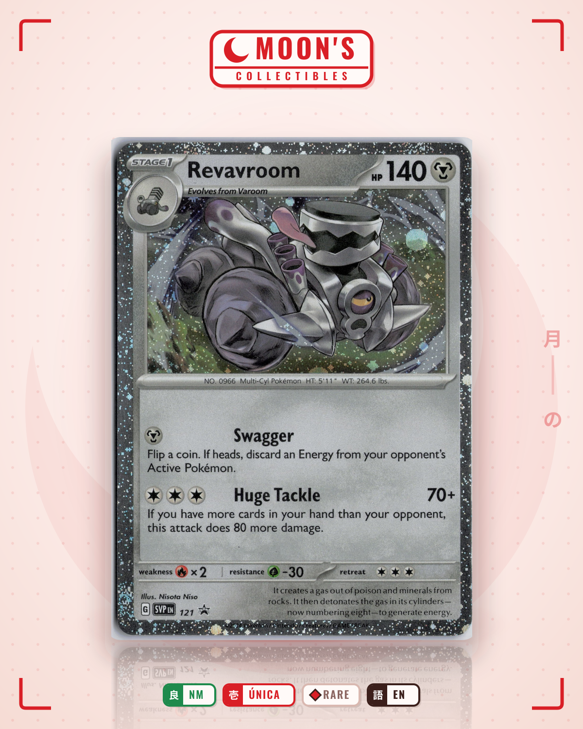 Carta Pokémon Revavroom · Scarlet & Violet Black Star Promos #121 (NM) — pieza única en Moon's Collectibles México