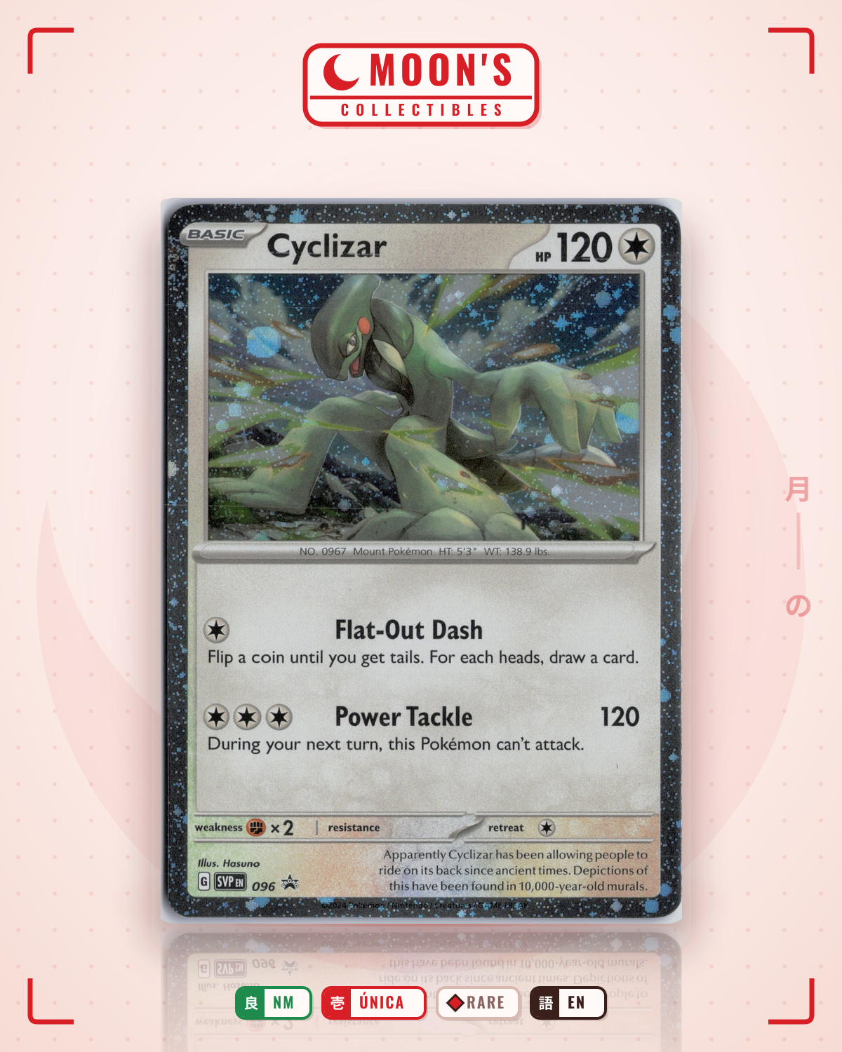 Carta Pokémon Cyclizar · Scarlet & Violet Black Star Promos #096 (NM) — pieza única en Moon's Collectibles México